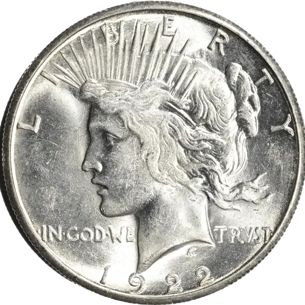 1922 S US Peace Silver Dollar $1 - AU