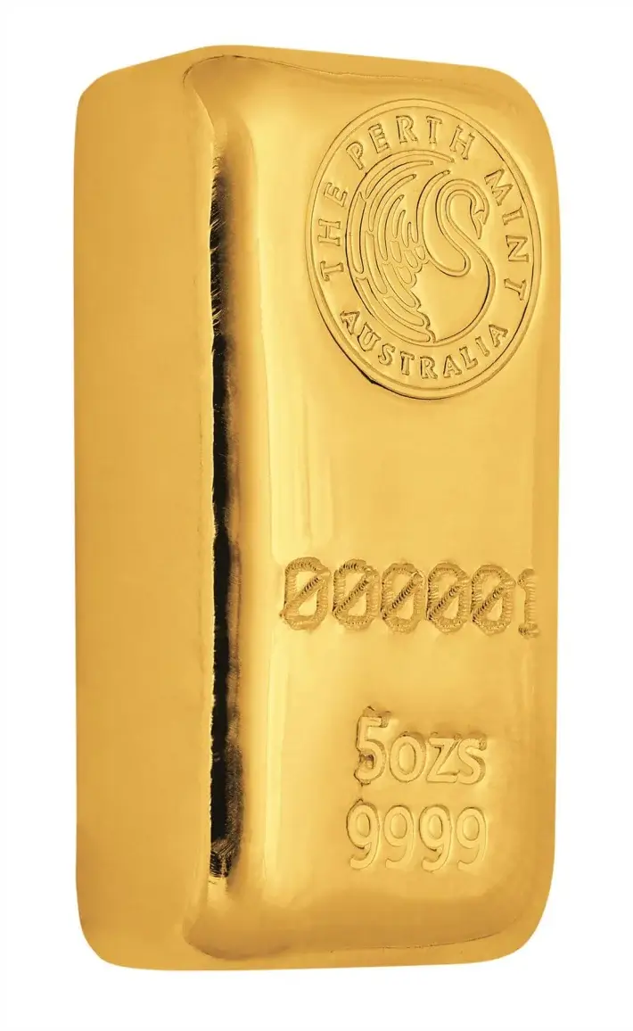 5 oz Gold Bar - Perth Mint - Cast 999.9 Fine #2