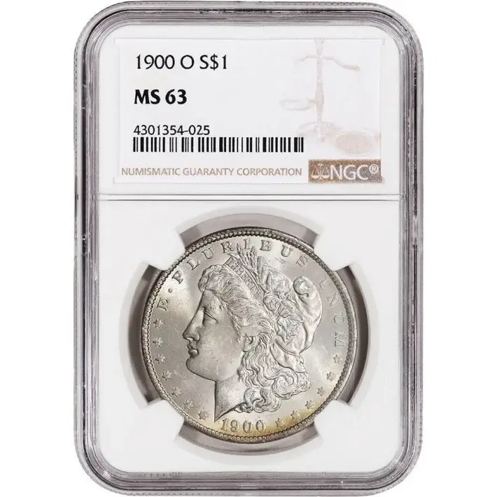 1900 O US Morgan Silver Dollar $1 - NGC MS63 #1