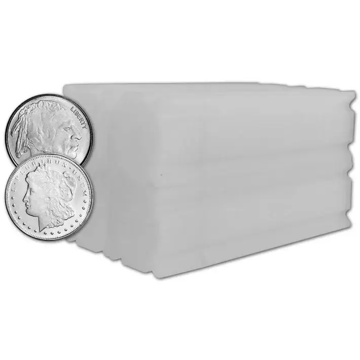 200 pc 1/10 oz Silver Round Random Brand Secondary Market .999 4 Tubes of 50 #1
