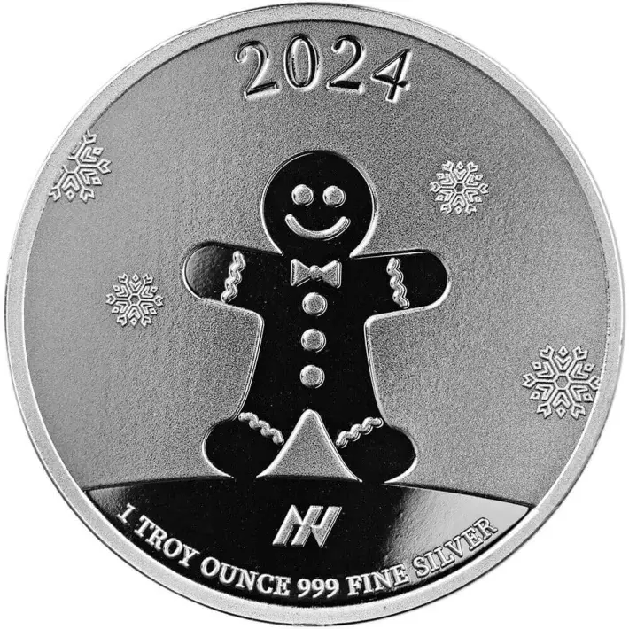 1 oz Silver Round Asahi 2024 Happy Holidays Happy New Year .999 Fine Tube of 20 #2