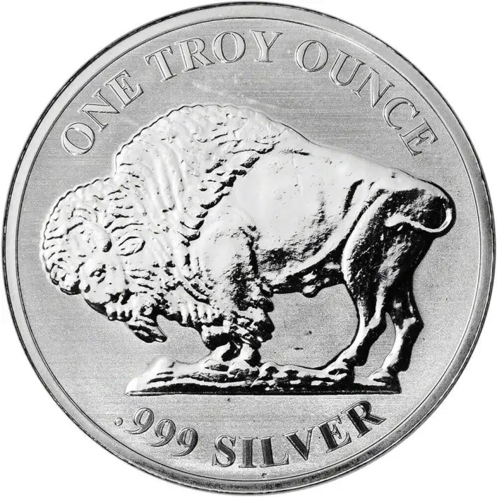 FIVE (5) 1 oz Silver Round - Asahi Reverse Proof Buffalo Design .999 Fine #3