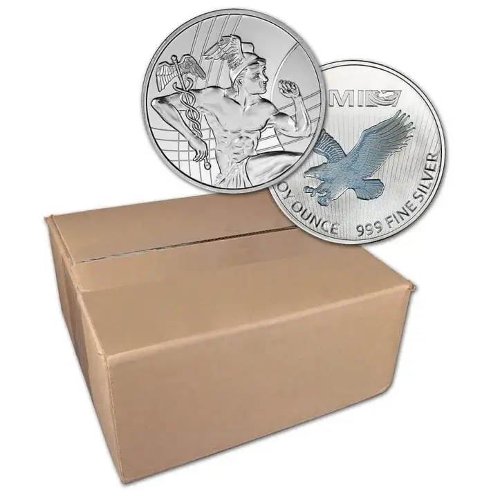500 pc 1 oz Silver Round - Sunshine Minting Mercury .999 Fine Box of 500 #1