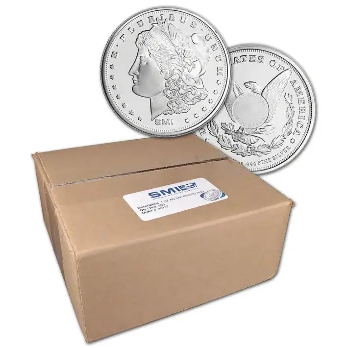 FIVE HUNDRED (500) 1 oz. Silver Round - Sunshine Morgan - .999 Fine #1