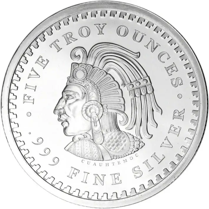 5 oz. Golden State Mint Silver Round Aztec Calendar .999 Fine Tube of 20 #3