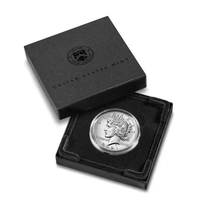2021 US Peace Silver Dollar $1 High Relief in OGP #2