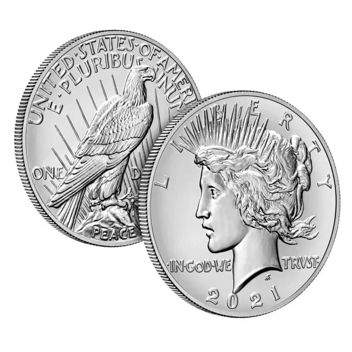 2021 US Peace Silver Dollar $1 High Relief in OGP #3