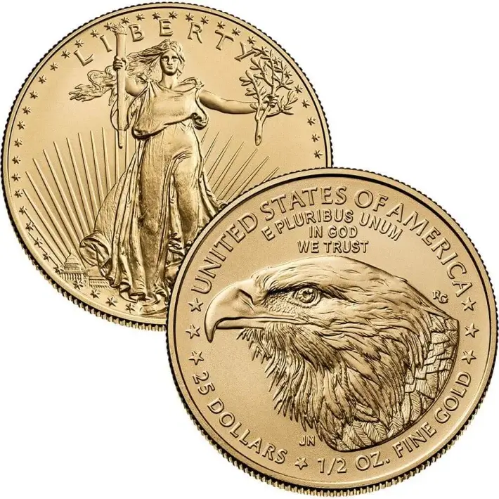 American Gold Eagle 1/2 oz $25 - PCGS MS70 Random Date and Label #3