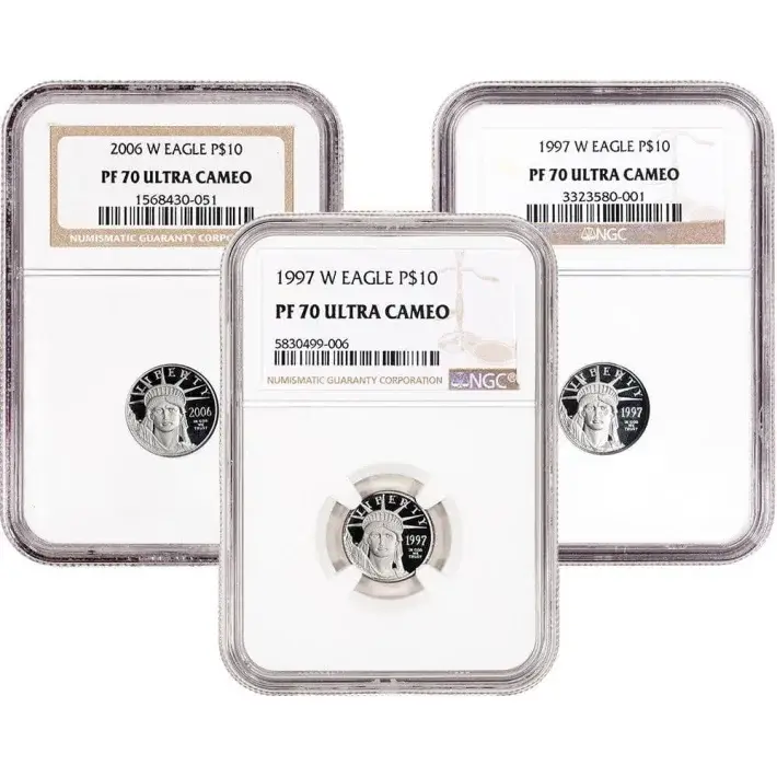 American Platinum Eagle 1/10 oz $10 - NGC PF70 Random Date and Label #1
