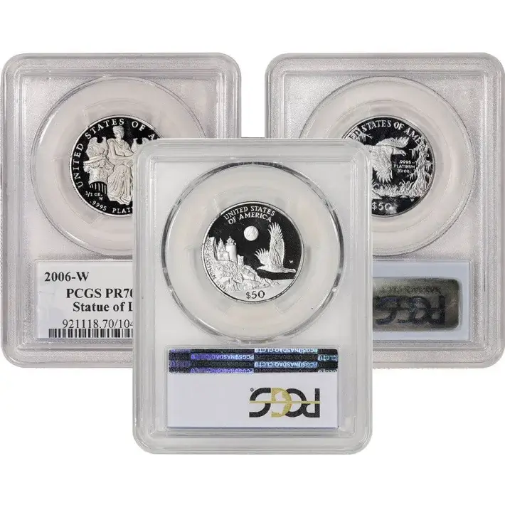 American Platinum Eagle 1/2 oz $50 - PCGS PR70 Random Date and Label #2