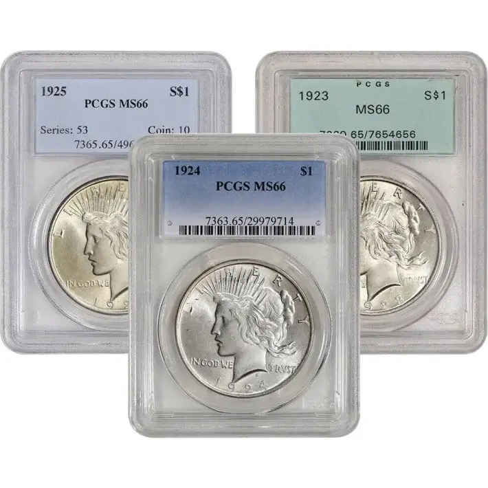 US Peace Silver Dollar - PCGS MS66 - (1 Coin) Random Date and Label #1