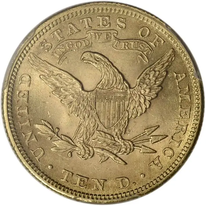 US Gold $10 Liberty Head Eagle - PCGS MS64 - Random Date #2