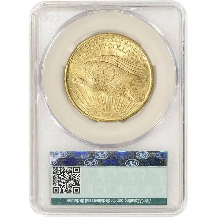 US Gold $20 Saint-Gaudens Double Eagle - CAC MS62 - 1908 No Motto #4