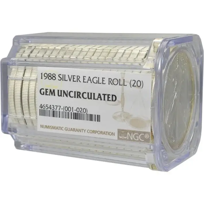 Roll of 20 - 1988 American Silver Eagle - NGC Gem Uncirculated #1