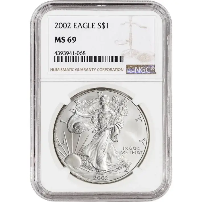 2002 American Silver Eagle Coin - NGC MS69 #1