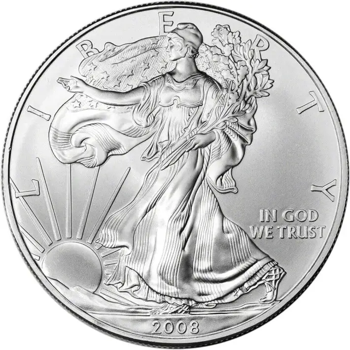 2008 American Silver Eagle 1 oz $1 - BU #1