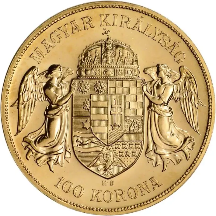 1908 Hungary Gold 100 Korona (.9802 oz) - AU/BU - Restrike #2