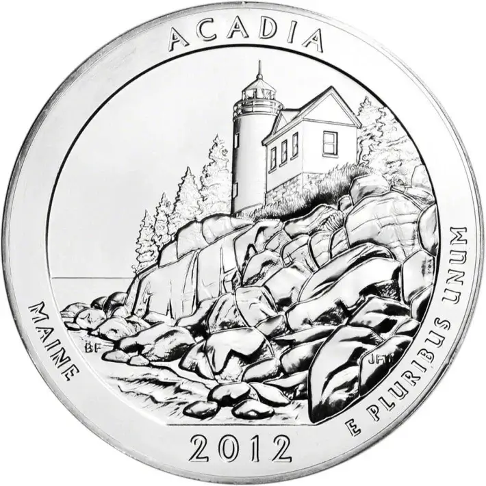2012 ATB Acadia Silver (5 oz) 25C - BU #1