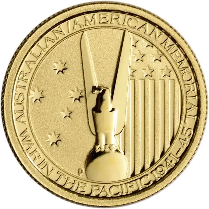 2013 P Australia Gold War in the Pacific - Memorial - 1/10 oz - $15 - BU #1