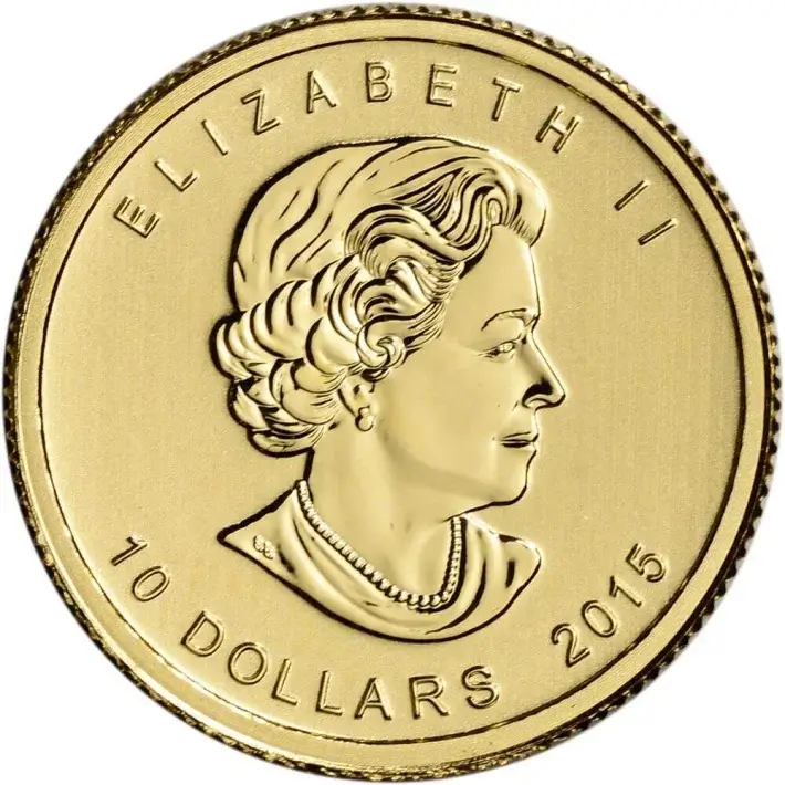2015 Canada Gold Polar Bear and Cub $10 - 1/4 oz - .9999 Fine - BU #2