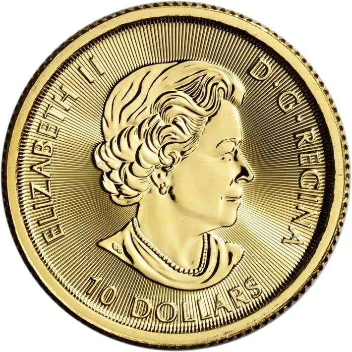 2016 Canada Gold White Snow Falcon $10 - 1/4 oz - .9999 Fine - BU #2