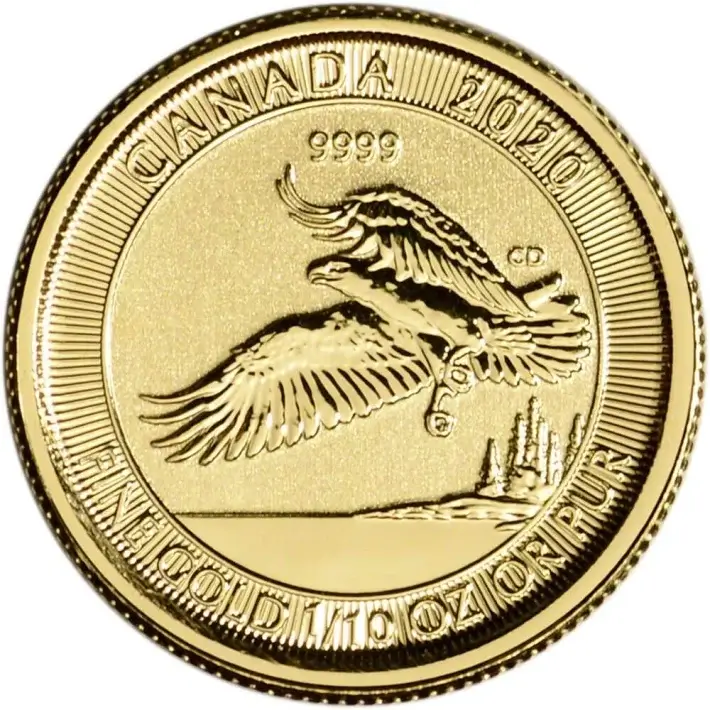 2020 Canada Gold Bald Eagle 1/10 oz $5 - BU #1
