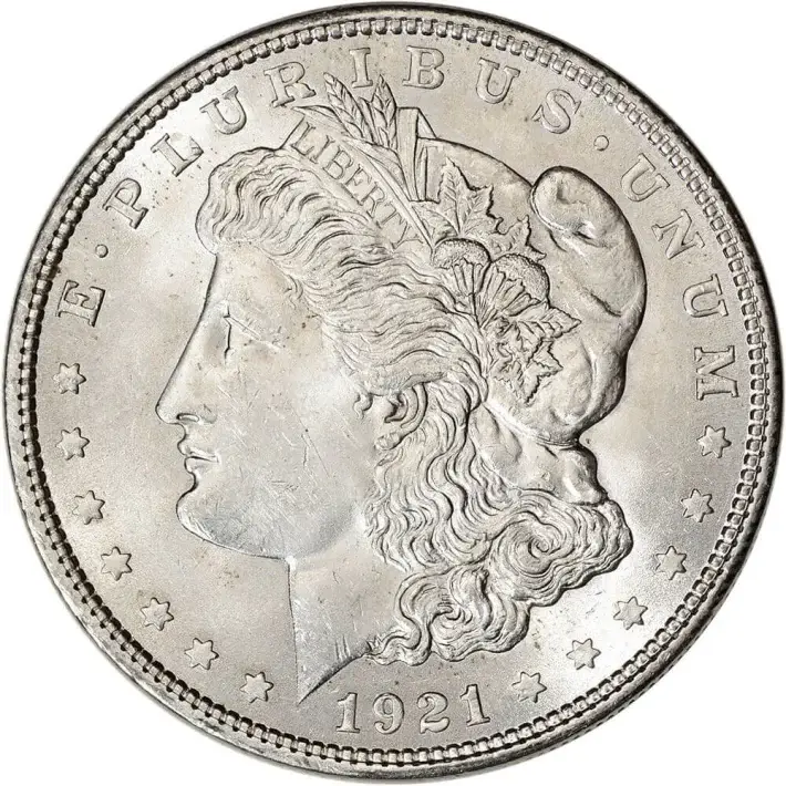 1921 US Morgan Silver Dollar $1 - BU #1