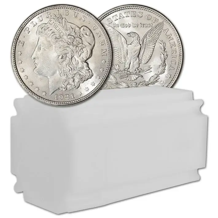 1921 US Morgan Silver Dollar - Roll of 20 coins - BU #1