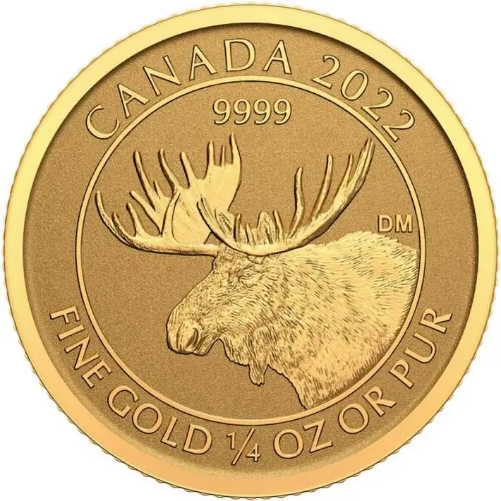 2022 Canada Gold Moose 1/4 oz $10 - Reverse Proof #1
