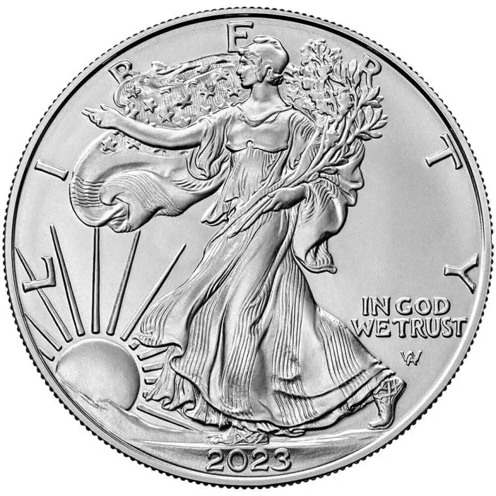 2023 American Silver Eagle 1 oz $1 1 Roll Twenty 20 BU Coins in Mint Tube #2