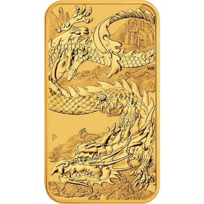 2023 P Australia Gold Dragon Rectangle Coin 1 oz $100 - BU #1