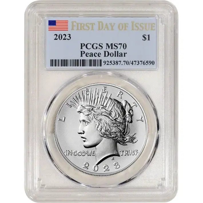2023 US Peace Silver Dollar $1 PCGS MS70 First Day Issue #1