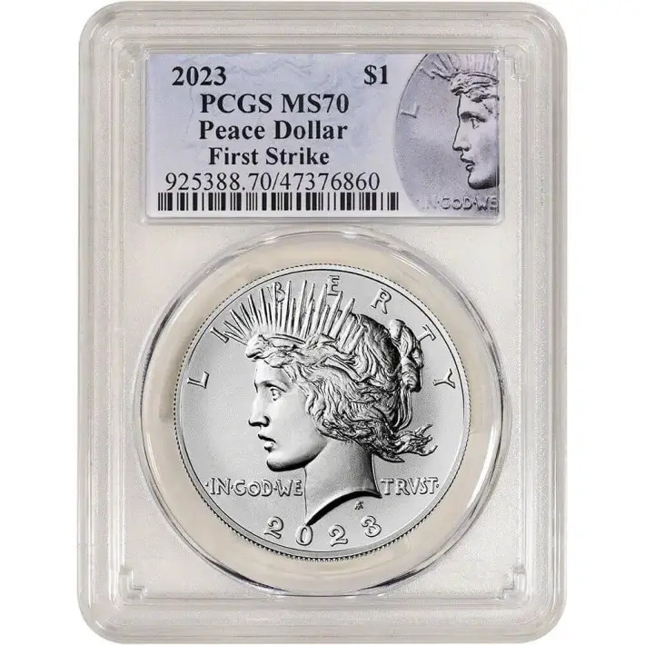 2023 US Peace Silver Dollar $1 PCGS MS70 First Strike Anniversary #1
