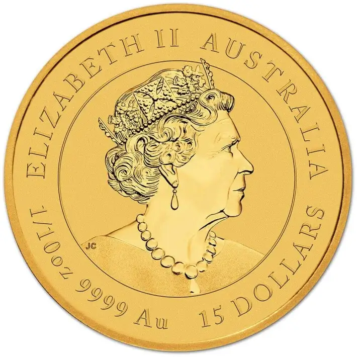 2023 P Australia Gold Lunar Series III Year of the Rabbit 1/10 oz $15 - BU #3