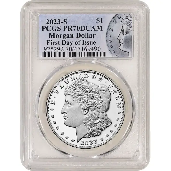 2023 S US Morgan Silver Dollar Proof $1 PCGS PR70 DCAM First Day Issue #1