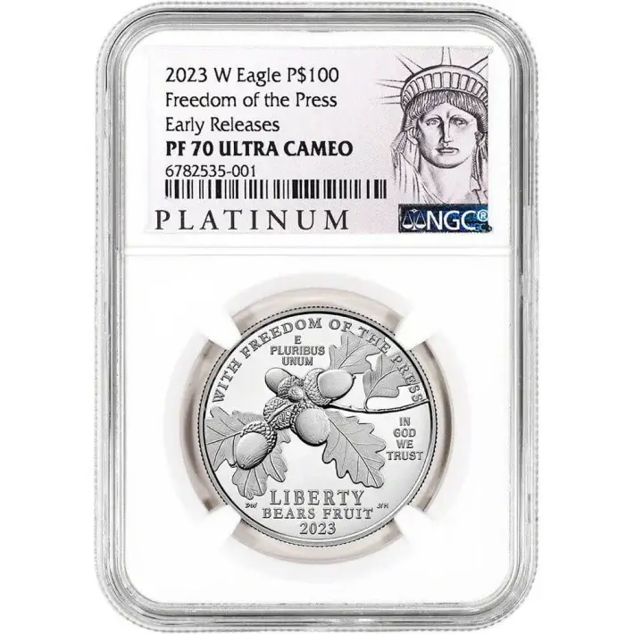 2023 W American Platinum Eagle Proof 1 oz $100 NGC PF70 UCAM Early Releases ALS #1