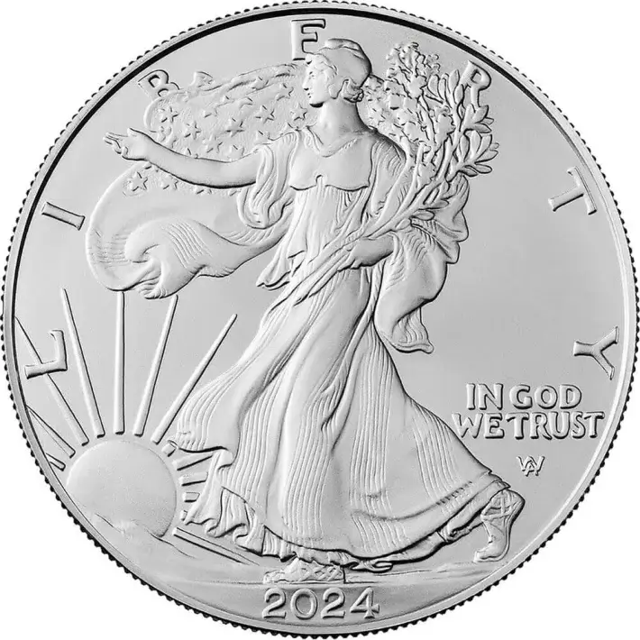 2024 (W) American Silver Eagle - NGC MS70 First Day Issue Grade 70 Black Core #4