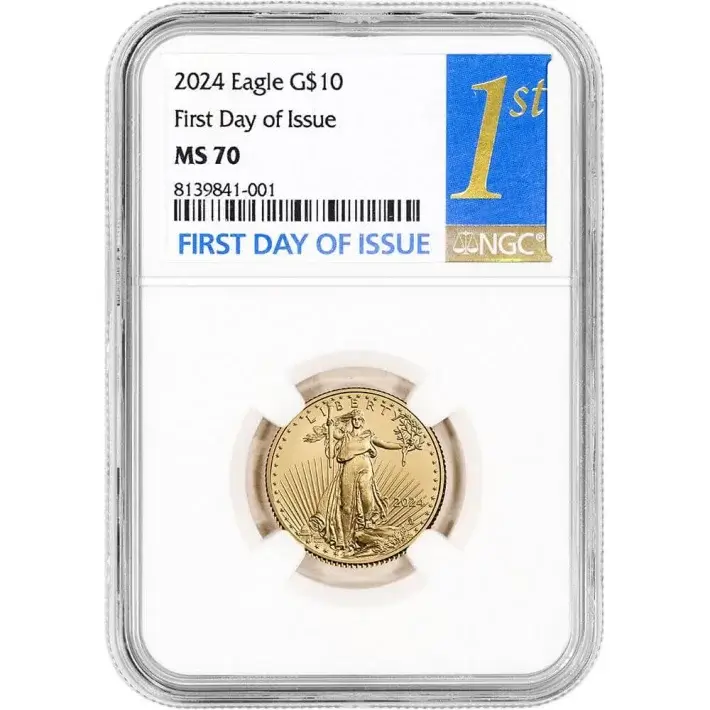 2024 American Gold Eagle 1/4 oz $10 - NGC MS70 First Day Issue 1st Label #1