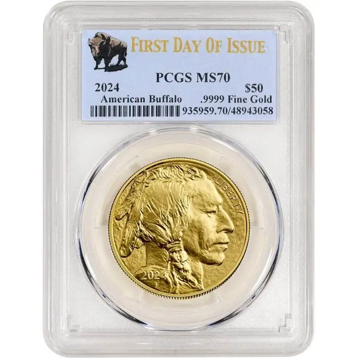 2024 American Gold Buffalo 1 oz $50 - PCGS MS70 First Day of Issue Buffalo Label #1