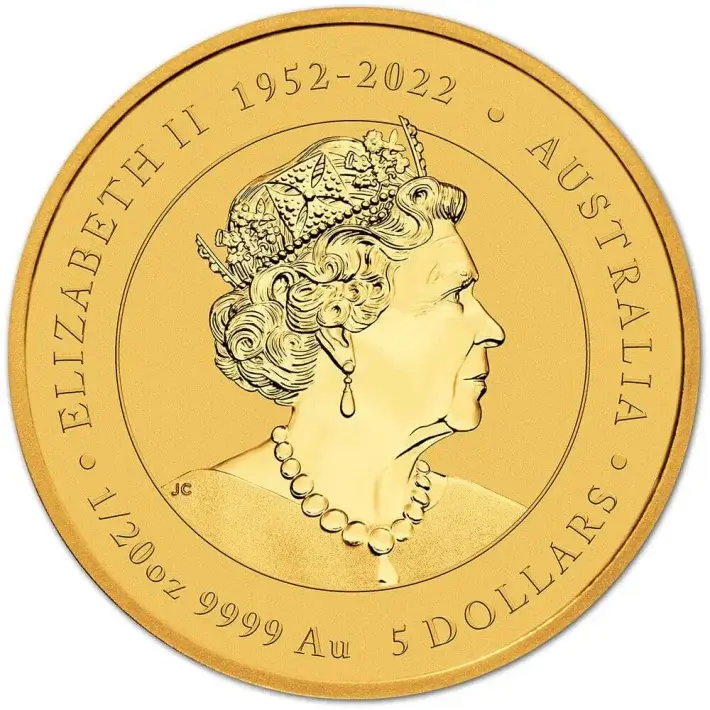 2024 P Australia Gold Lunar Series III Year of the Dragon 1/20 oz $5 - BU #3