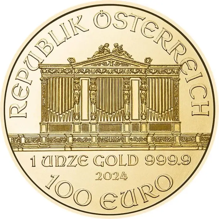 2024 Austria Gold Philharmonic 1 oz 100 Euro - BU #2