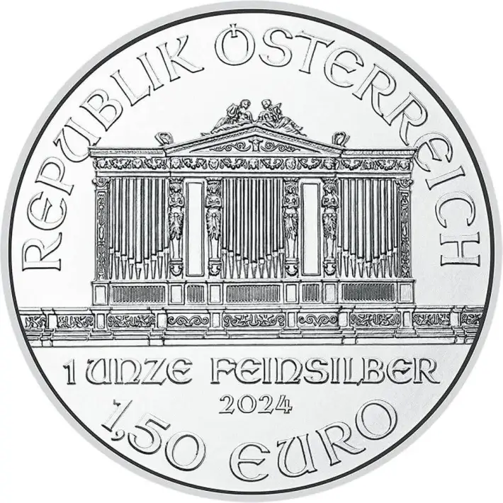 2024 Austria Silver Philharmonic 1 oz 1.5 Euro Mint Sealed 500 Coin Monster Box #3
