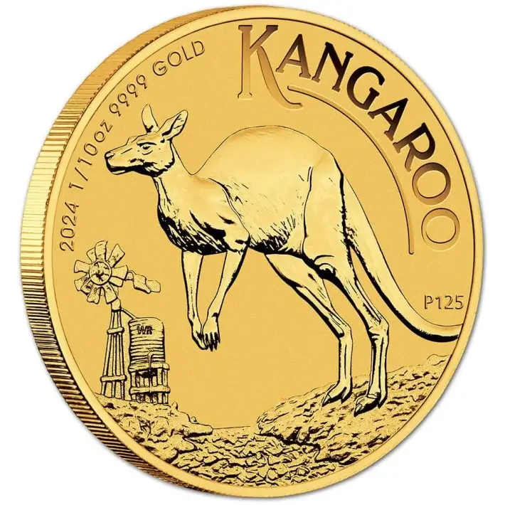 2024 P Australia Gold Kangaroo - 1/10 oz - $15 - BU #3