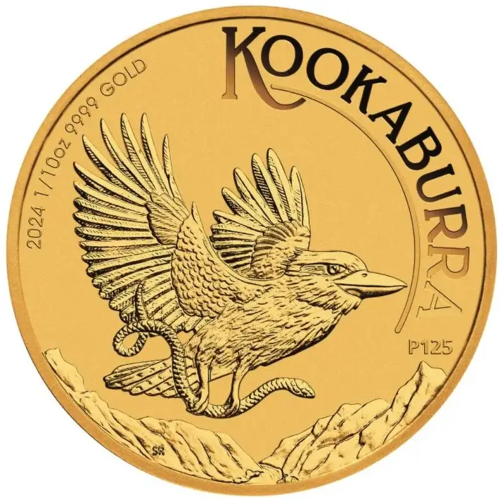 2024 P Australia Gold Kookaburra 1/10 oz $15 - BU #1