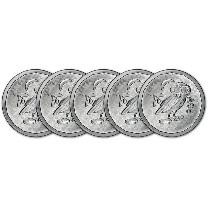 2024 St Helena Silver Athena Owl 1 oz £1 - BU - Five 5 Coins #1
