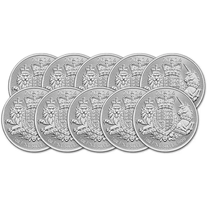2024 Great Britain Silver Royal Arms £2 1 oz - BU - Ten 10 Coins #1