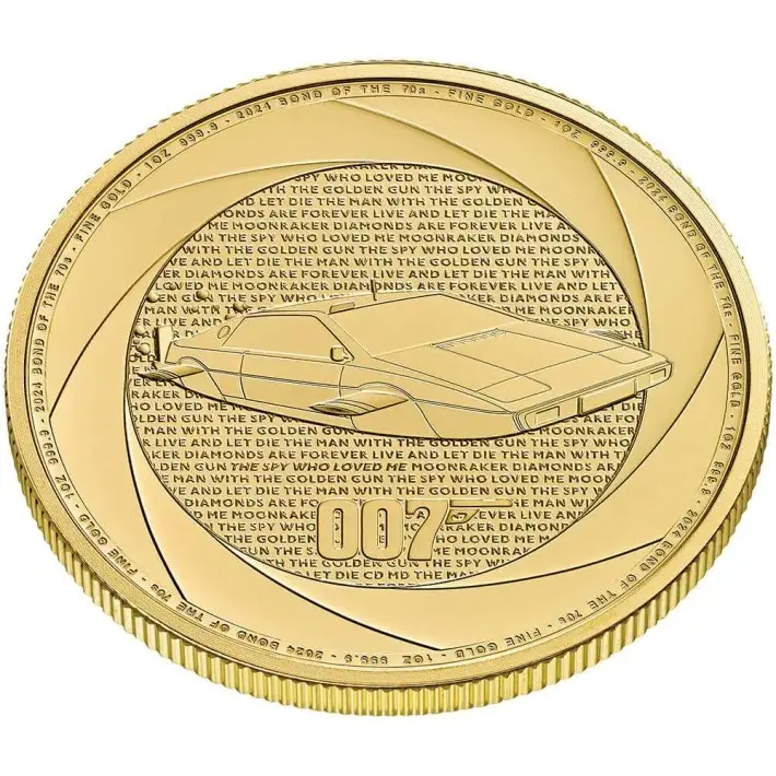 2024 Great Britain Gold James Bond Wet Nelly £100 1 oz BU Tube of Ten 10 Coins #4