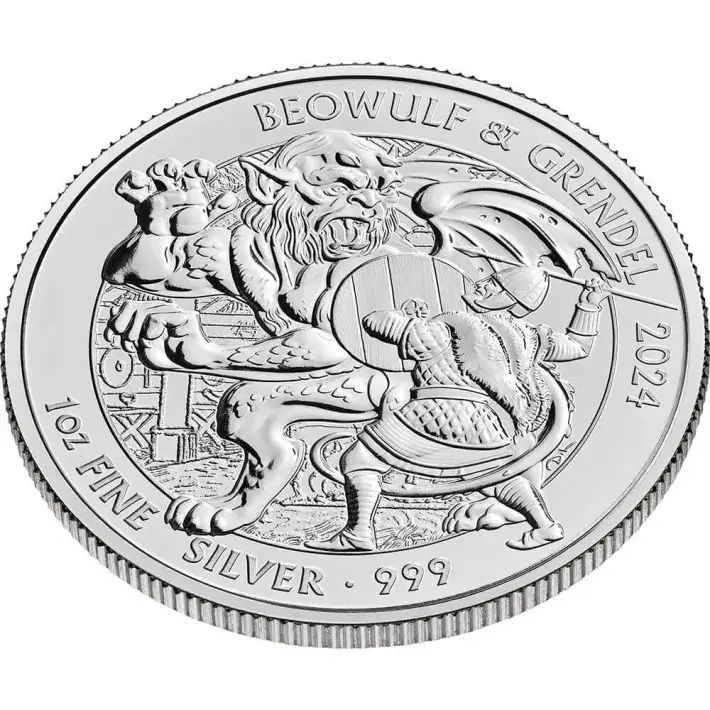 2024 Great Britain Silver Beowulf and Grendel £2 1 oz BU 100 Coins in 4 Tubes #3