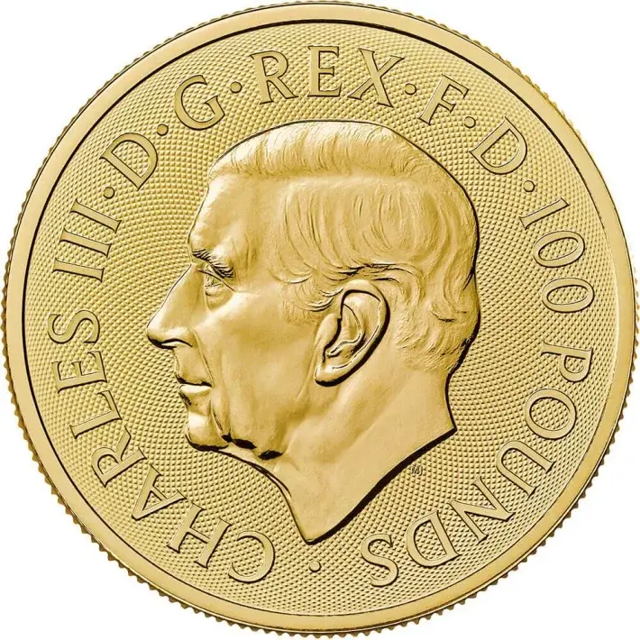 2024 Great Britain Gold St George and the Dragon £100 - 1 oz - BU Tube of 10 #2