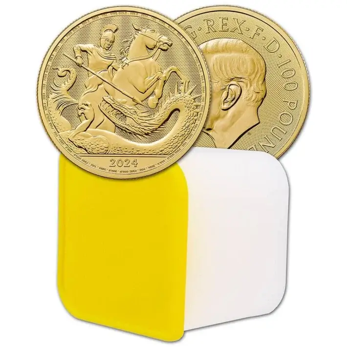 2024 Great Britain Gold St George and the Dragon £100 - 1 oz - BU Tube of 10 #1